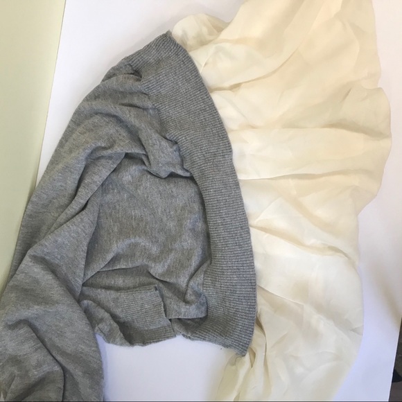 3.1 Phillip Lim x Target Grey Sweater Dress Flowy Skirt Cotton Chiffon Tunic Top - Picture 11 of 14